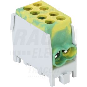   Főáramköri leágazó kapocs, sínre szerelhető, zöld/sárga
