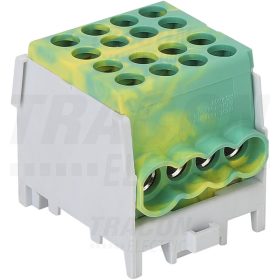   Főáramköri leágazó kapocs, sínre szerelhető, zöld/sárga