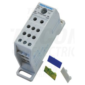   Tracon Fővezetéki leágazó sorkapocs, sínre szerelhető 1×35mm2 / 9×4mm2, 400VAC, 125A, MULTICOLOR