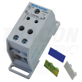   Tracon Fővezetéki leágazó sorkapocs, sínre szerelhető 1×50mm2 / 4×16mm2, 400VAC, 150A, MULTICOLOR