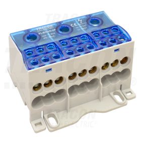   Tracon Fővezetéki leágazó sorkapocs nyitható fedéllel 3×1×50(35)mm2 / 3×6×16(10)mm2, 690VAC/DC, 175 A