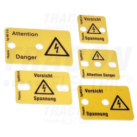   Tracon Figyelmeztető tábla sorozatkapocshoz, 8 raszteres, 3 modul 21x18mm