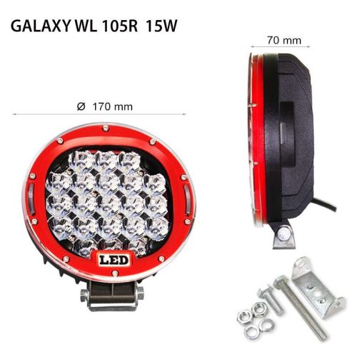 GALAXY WL 7" 105R 15W LED fényszóró offroad lámpa