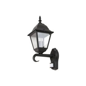   Tracon Kültéri fali lámpa mozgásérz. álló karos 230VAC, 50Hz, E27, max.60W, IP54, EEI=A++,A+,A,B,C,D,E