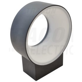   Tracon Járdavilágító kör alakú LED fali lámpatest, fekete 200-240VAC, 8 W, 650 lm, 4000 K, IP65, EEI=A
