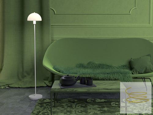 VIENDA FLOOR LAMP WHITE/GLASS E14