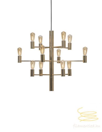 MANOLA CHANDELIER 12 SATIN BRASS E14