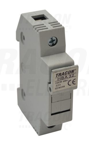 Tracon Szakaszolókapcsoló-biztosító hengeres bizt.hoz, maszkolható 32A, 10x38mm; Un=230V/400V
