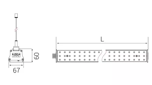 FIBERLI HBMH120 55W 7000LM 4000K 90° IP20 csarnokvilágító
