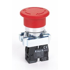 HLAY5-BS542 Piros fém φ40 vészgomb 1NC