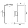 Modulux YL 7482 2XE27 MS IP54 kültéri fali lámpatest