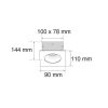 Modulux KF 001F GU10 MR16 230V süllyesztett sport lámpatest