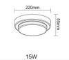 MLX BERING R LED 15W KEREK 1250LM 3000K 120° 220MM IP65 LÁMPA