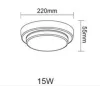 MLX BERING R LED 15W KEREK 1250LM 3000K 120° 220MM IP65 LÁMPA