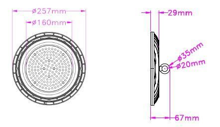 MODULUX TITAN BL EWA UFO SHB LED CSARNOKVILÁGÍTÓ LÁMPA 100W 12000LM 4000K 90° CRI80 IP65 3 ÉV