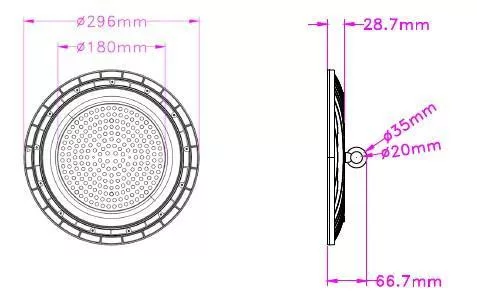 MODULUX TITAN BL EWA UFO SHB LED CSARNOKVILÁGÍTÓ LÁMPA 150W 18000LM 4000K 90° CRI80 IP65 3 ÉV