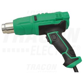   Tracon Hőlégfúvó műanyag táskában + 5tartozék 230V, 50Hz, 1000/2000W, 350/600oC