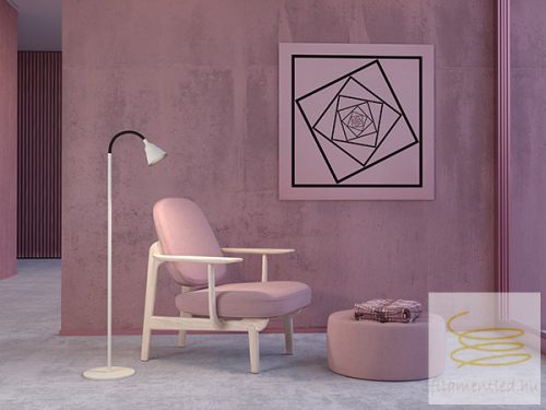 RELIEF FLOOR LAMP PEARL WHITE/FLAT WHITE E27