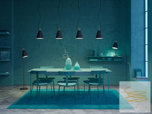 BELLA FLOOR LAMP RUST RED E14