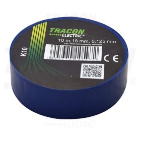   Tracon Szigetelőszalag, kék 10m×18mm, PVC, 0-90°C, 40kV/mm