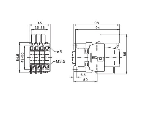 Kondenzátor-mágneskapcsoló 400V/12,5 kvar U(tekercs)=230V AC (B&J)