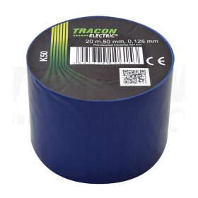   Tracon Szigetelőszalag, kék 20m×50mm, PVC, 0-90°C, 40kV/mm