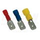 Tracon Szigetelt rátolható csatlakozó csap, sárgaréz, kék 6,3×0,8mm, 2,5mm2