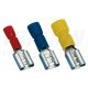 Tracon Szigetelt rátolható csatlakozó hüvely, sárgaréz, kék 4,8×0,8mm, 2,5mm2