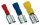 Tracon Szigetelt rátolható csatlakozó hüvely, sárgaréz, kék 6,3×0,8mm, 2,5mm2