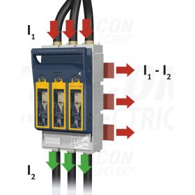   Tracon Szakaszolókapcsoló-biztosító, gyűjtősínre, lapos csatlakozó 690VAC, 440VDC, 250A, 3P, NH1