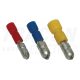 Tracon Szigetelt hengeres csatlakozó dugó, elektrolitréz, kék 2,5mm2, (d1=2,2mm, d2=5mm), PVC