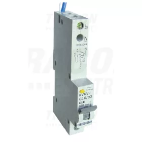   Tracon Kombinált védőkapcsoló, 2P, 1 modul, C karakterisztika 16A, 100mA, 6kA, A/AC, E3
