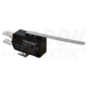   Tracon Helyzetkapcsoló, mikro, rugószáras 1×CO 10(3)A/230V, 52mm, 6,3x0,8 mm, IP00