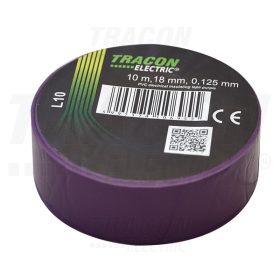   Tracon Szigetelőszalag, lila 10m×18mm, PVC, 0-90°C, 40kV/mm
