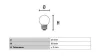 DURA L140PW Ping Ball LED 0,5W E27 fehér