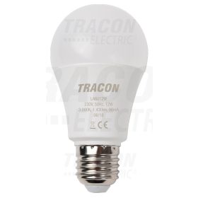   Tracon Gömb burájú LED fényforrás 230 V, 50 Hz, 12 W, 2700 K, E27, 1430 lm, 250°, A60, EEI=A+