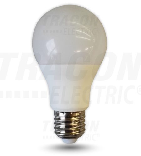 Tracon Gömb búrájú LED fényforrás 230V, 8W, 2700K, E27, 650lm, 220°, A60, EEI=A+