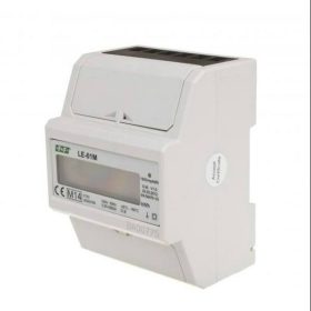   F&F Fogyasztásmérő DIN sínre, direkt egyfázisú hitelesített LCD, RTU MOD busz, 4,5 modul