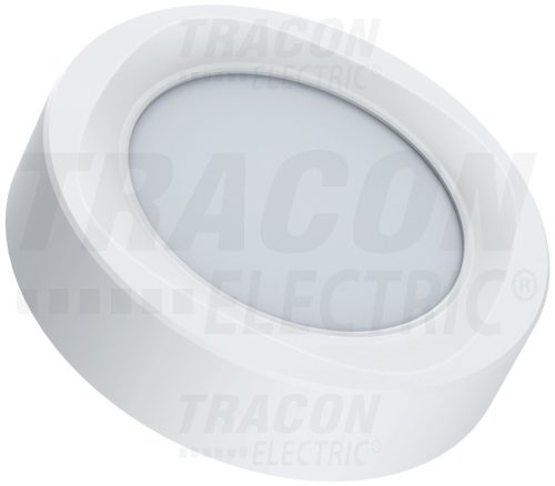 Tracon Falon kívüli LED mélysugárzó,kerek, SAMSUNG chippel 230 VAC; 6W; 480lm; D=120×120 mm, 4000 K; IP20, EEI=A+