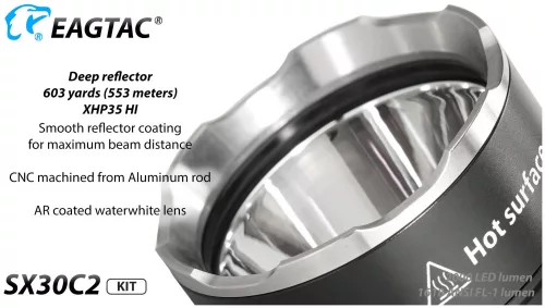 Eagletac Elemlámpa SX30C2 XP-L HI V3 CW