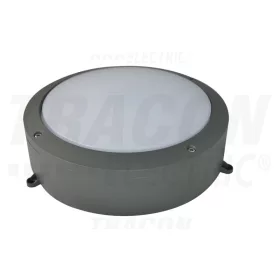   Tracon Védett fali LED lámpatest, porszórt, szürke 100-240 VAC; 40 W; 3000 lm; D=276 mm, 4000 K; IP65, EEI=A