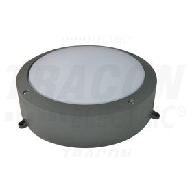   Tracon Védett fali LED lámpatest, porszórt, szürke 100-240 VAC; 60 W; 4200 lm; D=320 mm, 4000 K; IP65, EEI=A