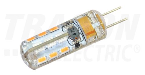 Tracon Szilikon házas LED fényforrás 12 VAC/DC, 1,5 W, 4000 K, G4, 100 lm, 360°, EEI=A++