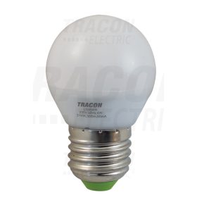   Tracon Gömb búrájú LED fényforrás 230 VAC, 4 W, 2700 K, E27, 250 lm, 250°, G45, EEI=A+
