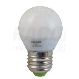   Tracon Gömb búrájú LED fényforrás 230 VAC, 4 W, 2700 K, E27, 250 lm, 250°, G45, EEI=A+