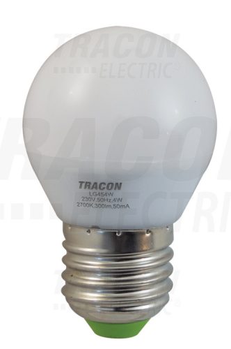 Tracon Gömb búrájú LED fényforrás 230 VAC, 4 W, 2700 K, E27, 250 lm, 250°, G45, EEI=A+