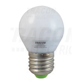   Tracon LED fényforrás 230 VAC, 5 W, 4000 K, E27, 370 lm, 250°, G45, EEI=A+