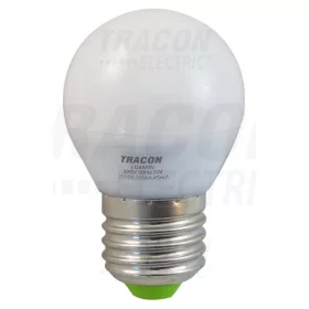   Tracon LED fényforrás 230 VAC, 5 W, 2700 K, E27, 350 lm, 250°, G45, EEI=A+