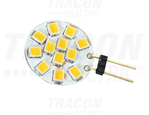 Tracon LED fényforrás 12 VAC/DC, 2 W, 4000 K, G4, 140 lm, 180°, EEI=A+