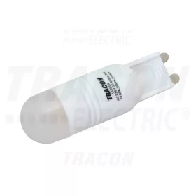   Tracon LED fényforrás 230 VAC, 3 W, 2700 K, G9, 200 lm, 160°, EEI=A+